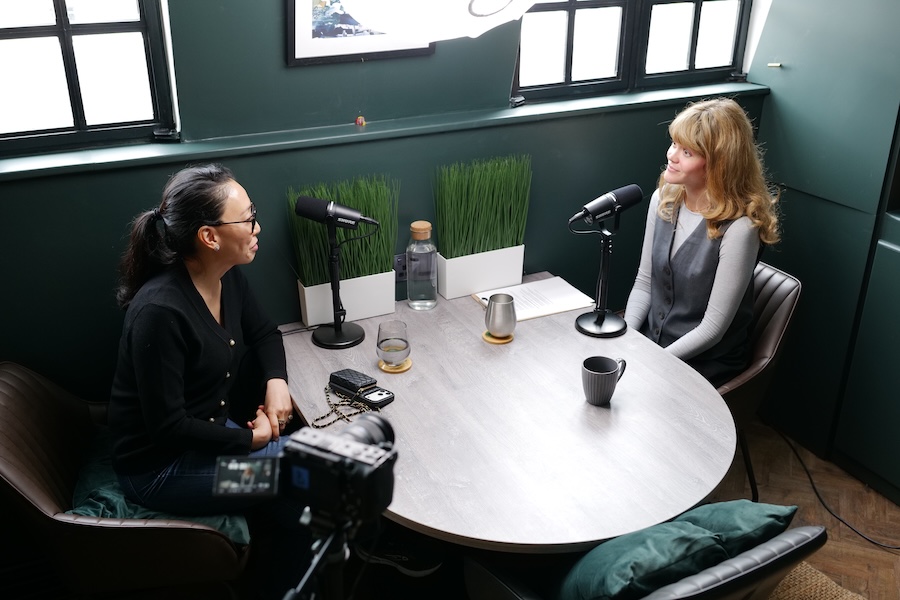 Real Founder Podcast host Annie May (pictured right) with guest Judy Joo (pictured left).